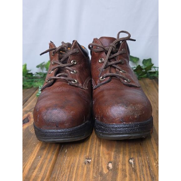 Timberland. Men\'s Brown Leather Work Boots. Steel Toe. Slip & Oil Resistant. 9.5 main image 8